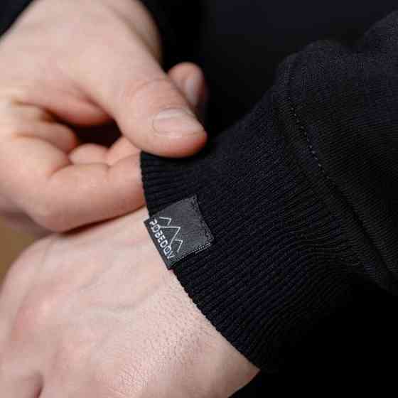 Свитшот Slavni оверсайз мужской черный, Свитшот Slavni Ample тринитка начес черный Киев