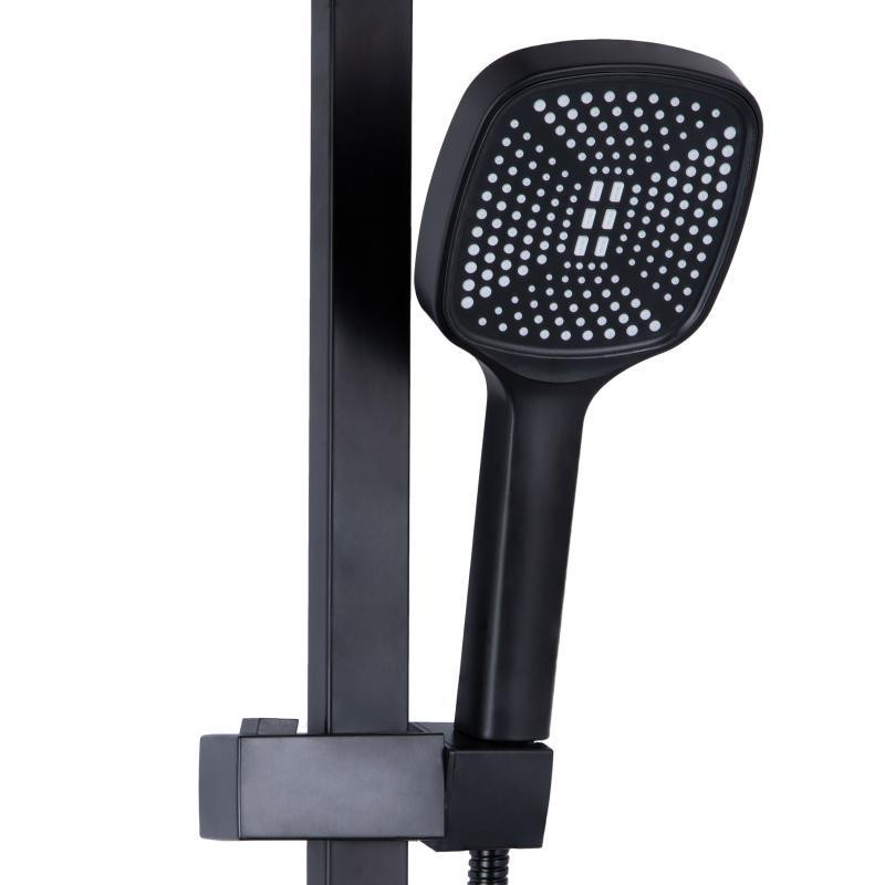 Душевая система с изливом Lidz Wawel 1030 на три потребителя (k35) LDWAW1030BLA45396 Black черная Киев - изображение 4