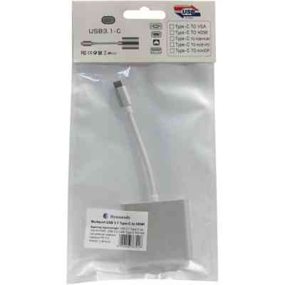 Перехідник Dynamode Dynamode USB3.1 Type-C to 1хHDMI, 1хUSB 3.0, 1хUSB Type-C Fe (Multiport USB 3.1 Type-C to HDMI) Вінниця