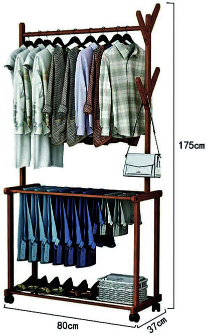 Стійка вішалка для одягу "Шумата 80" капучино Миколаїв - фото 1