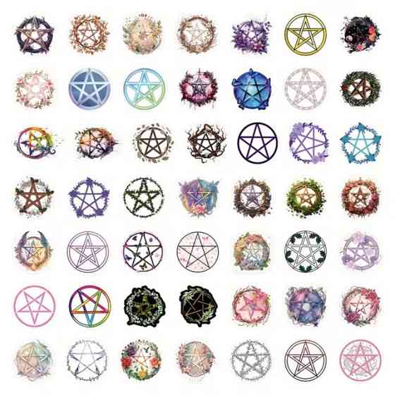 Набір наклейок Пентаграма – 52 шт Київ