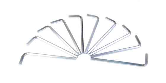 Ключ шестигранний MASTERTOOL Long Arm CrV 4,0 мм 25×109 мм набір 10 шт 75-0004 Коломыя