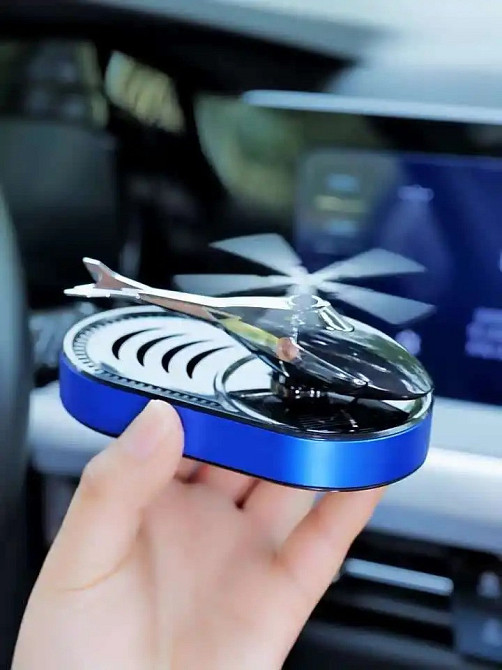 Ароматизатор у машину освіжувач повітря дифузор «Гелікоптер» на сонячній батареї, колір синій Кам'янець-Подільський - фото 4