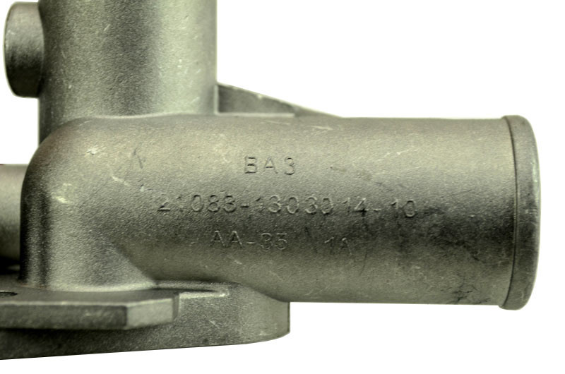 Тройник блока 2108, 2109, 21099, 2110 карб. выпускной (отводящий) головки Мукачево - изображение 2