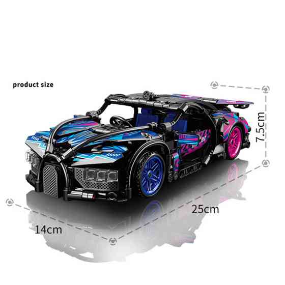 Конструктор Lele Brother Bugatti Chiron CyberPunk, 473 деталей совместимый с lego лего Киев