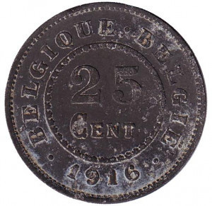 25 сантимів. 1916 рік, Бельгія. Полтава - фото 1