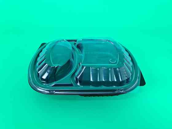 Контейнер PP T-2 (210/170/48) черный с крышкой (50 шт) Харьков