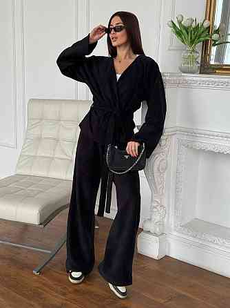 Жіночий костюм з двостороннього турецького флісу Чорний 42/46 Харків