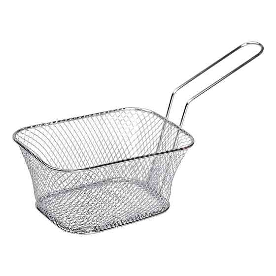 Zhongjing Кошик сервірувальний для картоплі фрі та снеків 14×10×6 см Сріблястий HP-19-8 Киев