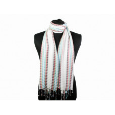 Шарф женский цвет белый в полоску Киев - изображение 1