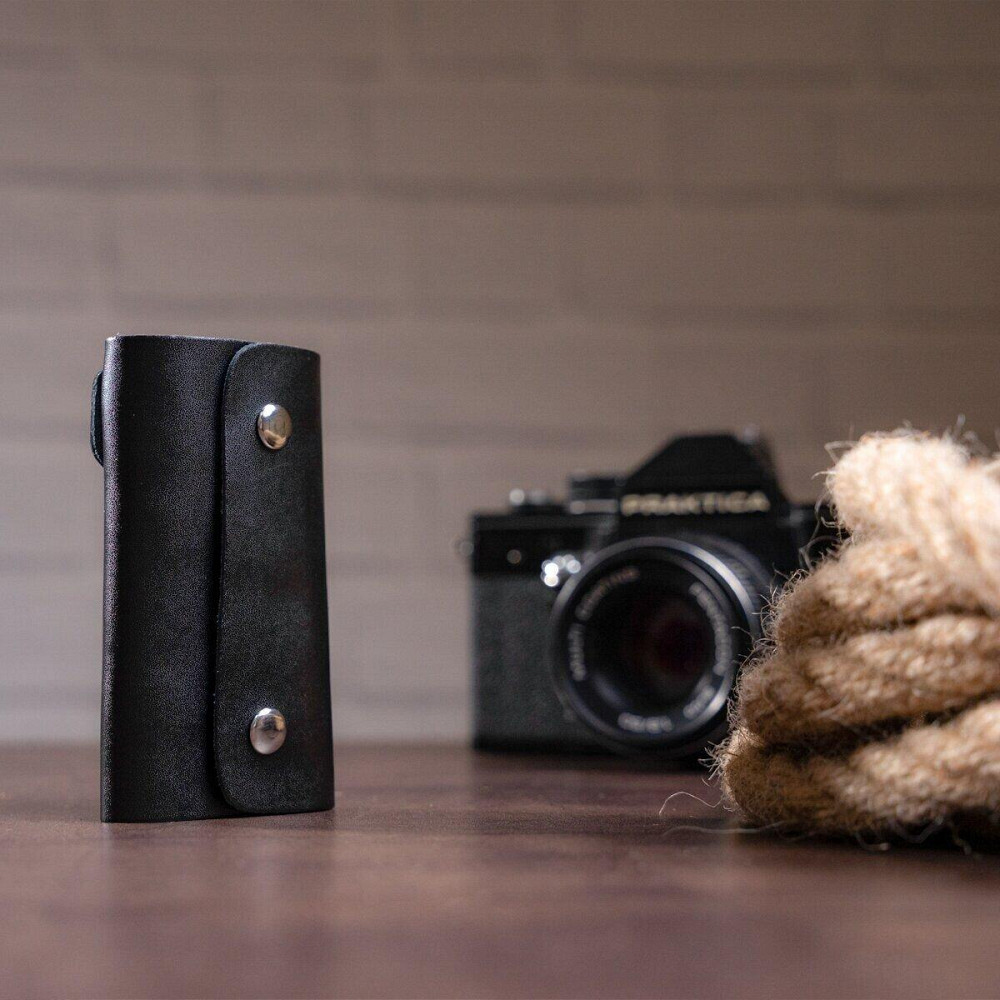 Стильна шкіряна ключниця Vintage 14934 Чорна Київ - фото 10