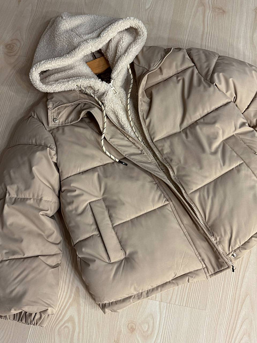 Куртка женская Lady Yep 8096 оверсайз с капюшоном и мехом тедди капучино, капучино, 44 Киев - изображение 14