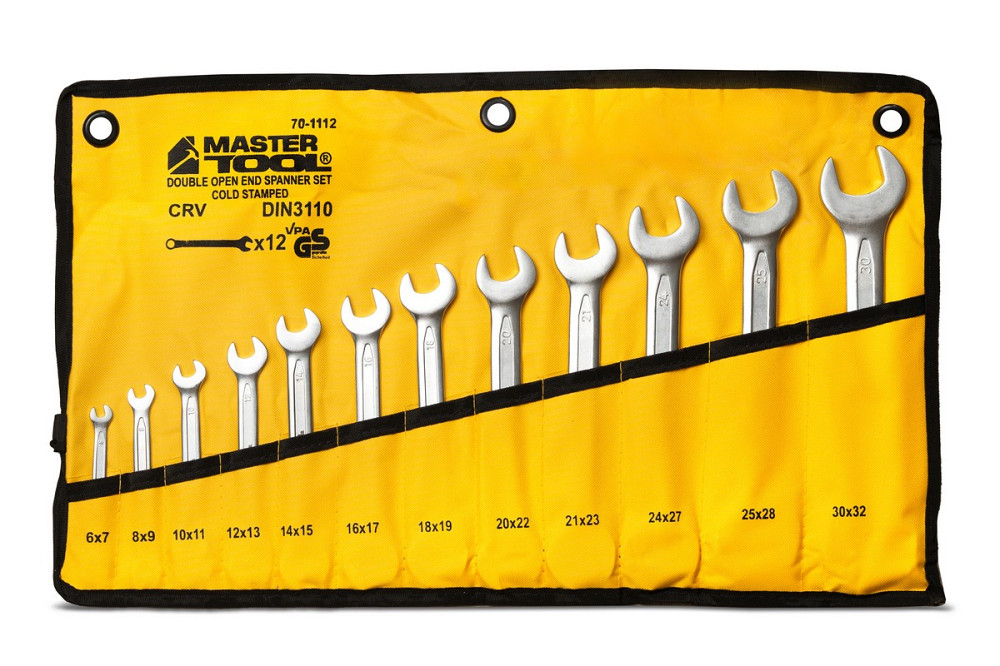 MASTERTOOL Ключі ріжкові MASTERTOOL PROFI COLD STAMPED набір 12 шт (6х7-30х32 мм) CrV 70-1112 Киев - изображение 4