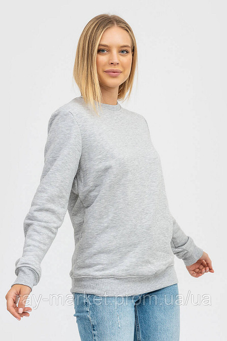 Світшот базовий утеплений Ray Basic жіночий сірий меланж (U0301W-Grey Heather) Київ - фото 2