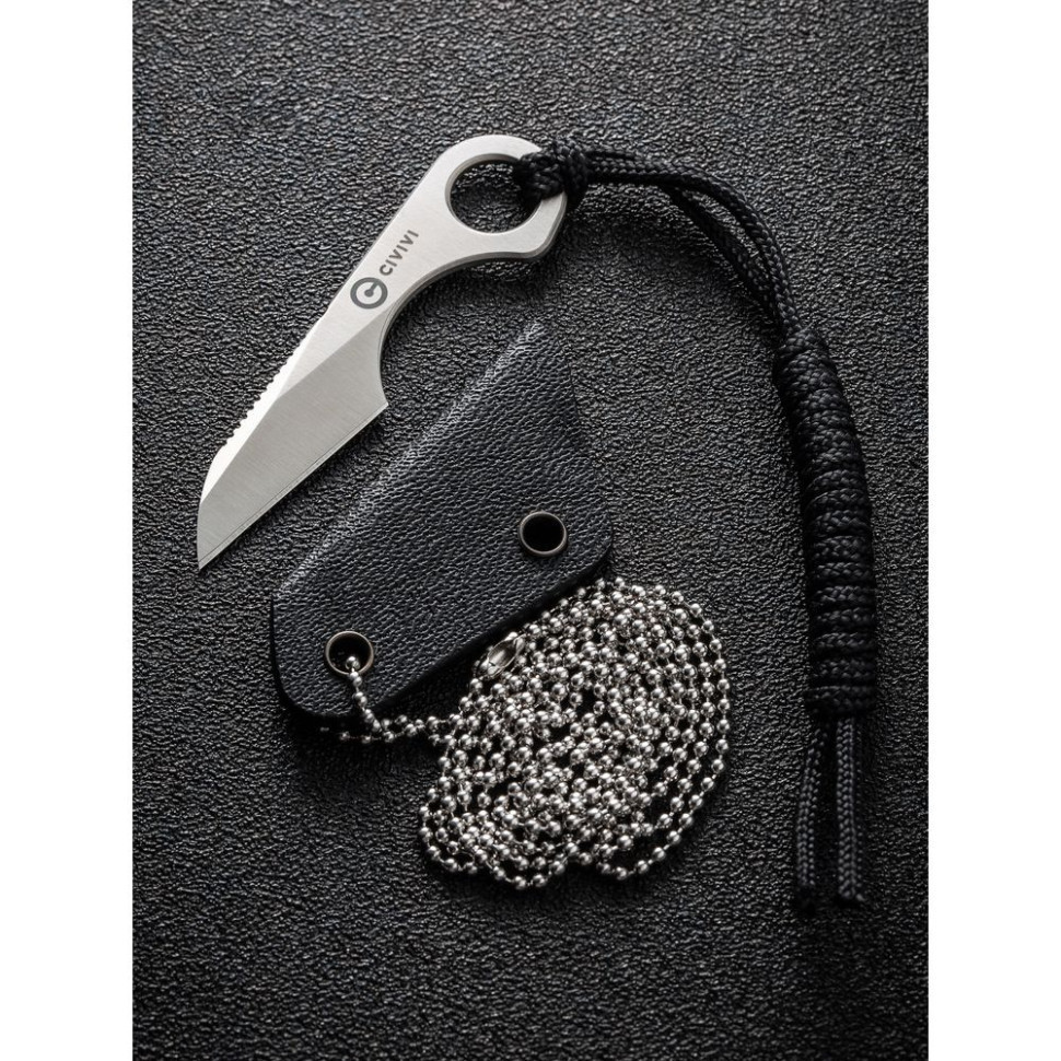 Нож фиксированный тактический Civvivi Gramis, (2.6 см) 14C28N серый Киев - изображение 10