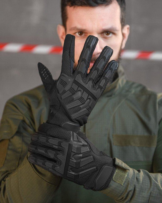 Рукавички тактичні escalibur Black ВТ76589 Одесса - изображение 1