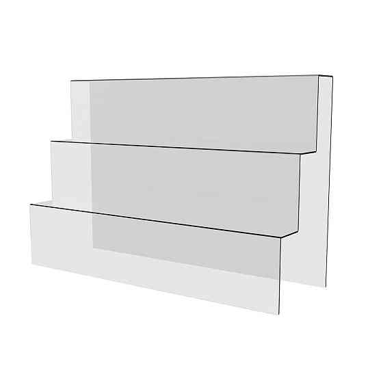 Горка EKOSTAR под товар на 3 ступеньки из акрила 450х150х300 Киев