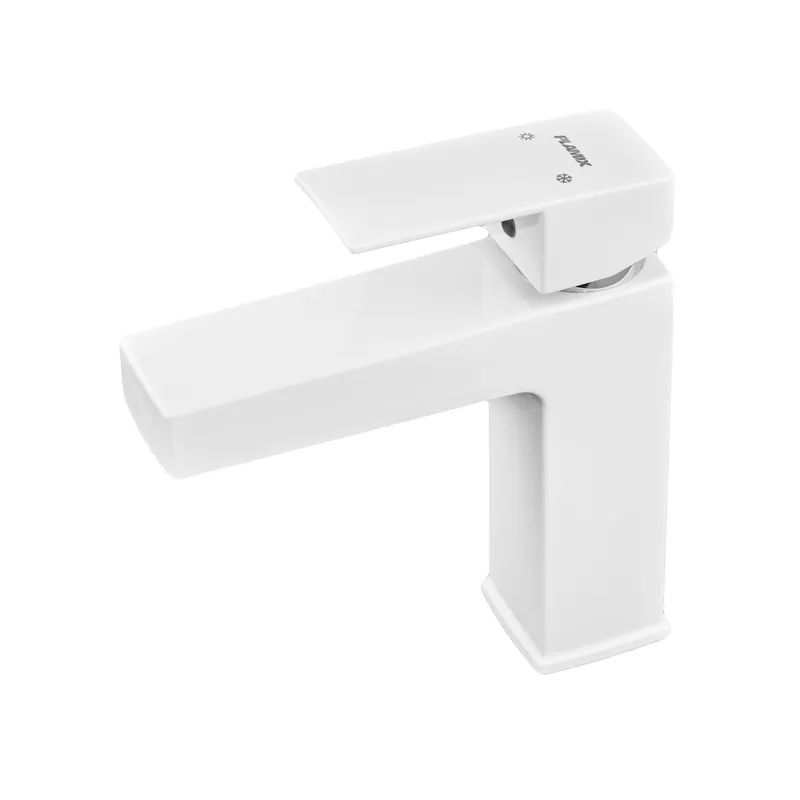 Смеситель для умывальника Plamix Kubus-001 SET White (с подводкой) (PM0671) Киев - изображение 1