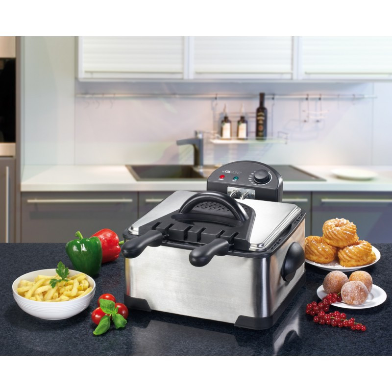 Фритюрница масляная 4 литра с 2 корзинами Clatronic FR (3195) Мощность 2000 Вт Нововолынск - изображение 5