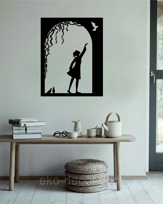 Декоративное настенное Панно «Девочка и голубь» Декор на стену Киев - изображение 10