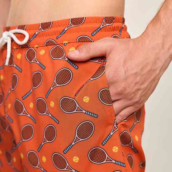 Принтовані чоловічі шорти для плавання Pobedov Pool day Тenis Київ