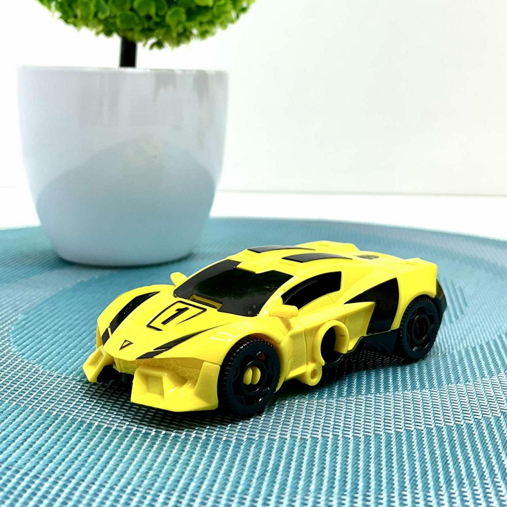 Трансформер Спорткар 3в1 висота 20см робот + машина в коробці Жовтий (Q1914) Чернігів - фото 7