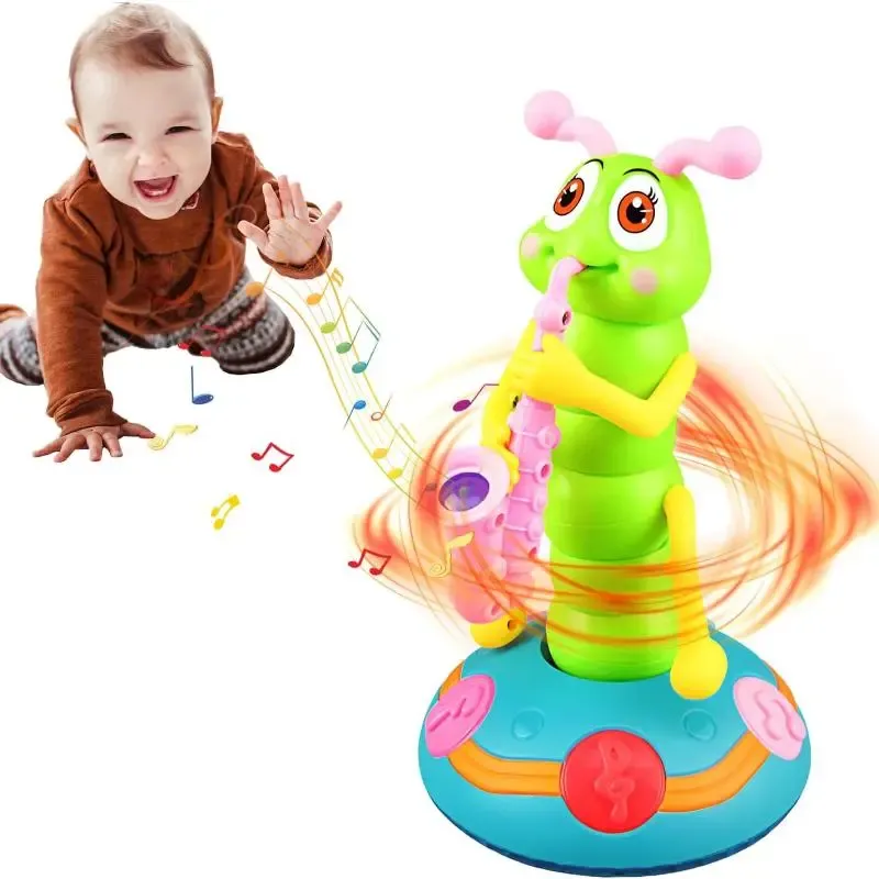 Детская музыкальная игрушка Гусеница-саксофонист 25 см, на батарейках, Music Twisted Worm Коломия - фото 2