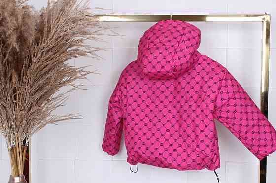 Демисезонная курточка для девочки оверсайз малиновая 116,122,128,134,140 Николаев