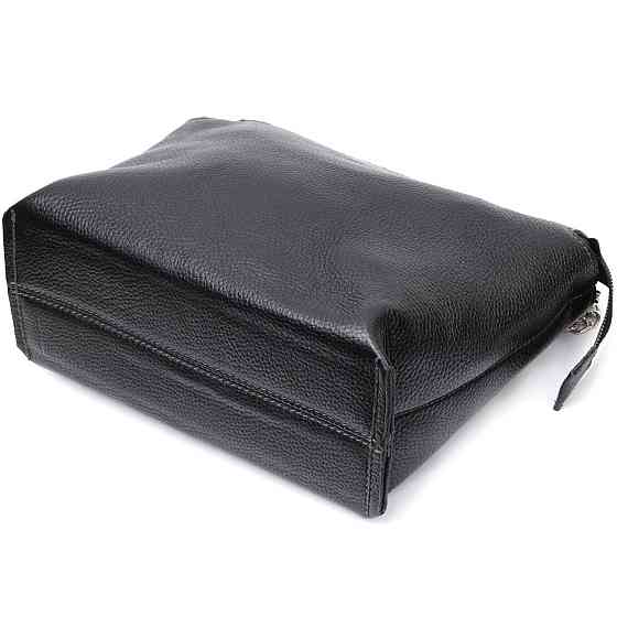 Якісна жіноча сумка з натуральної шкіри GRANDE PELLE 11655 Чорна Київ