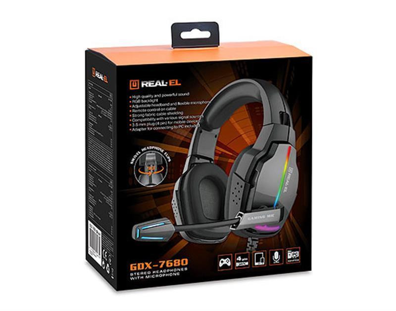 Гарнітура REAL-EL GDX-7680 Black ( Чорний ) Харків - фото 1
