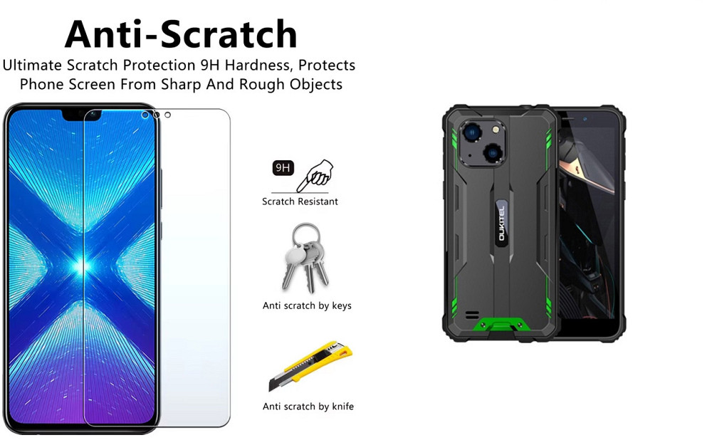 Захисне скло NeoGlass для Oukitel WP20 Pro – надпрозоре та стійке Київ - фото 1