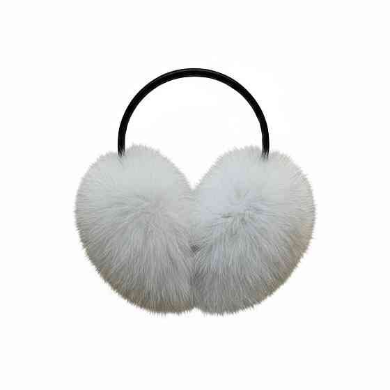 Наушники меховые женские песцовые Вуалевый( Натуральный) Харьков