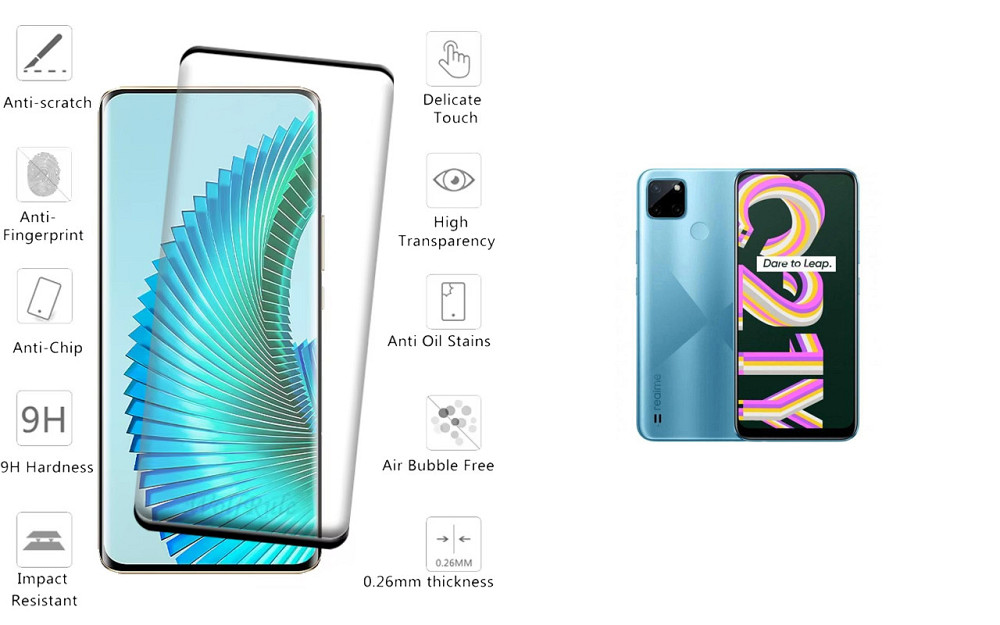 Захисне скло HyperGlass Pro для Realme C21, Realme C21Y – максимальна чутливість та захист Київ - фото 2