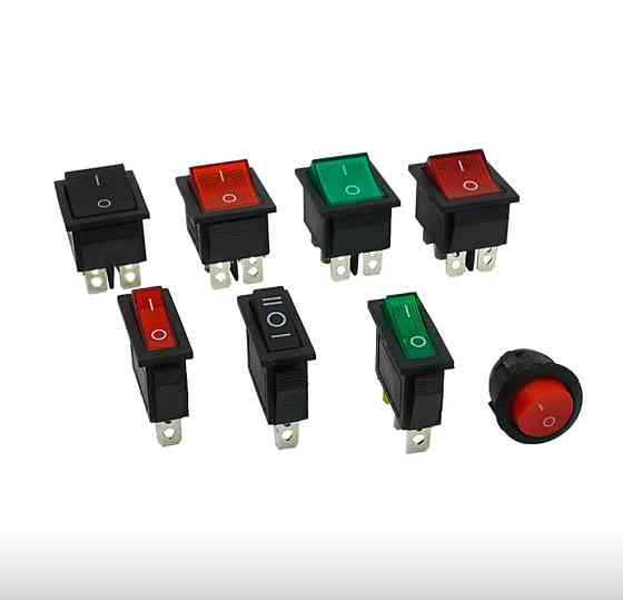 Набор кнопок 10 шт | Пусковая кнопка 6A-10A 220V | Киев