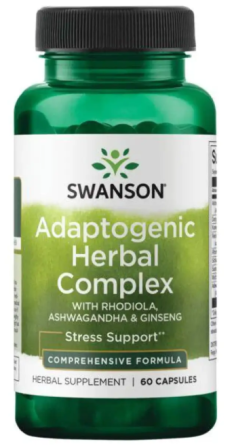 Адаптогенный травяной комплекс Swanson Adaptogenic Herbal Complex Rhodiola Ashwagandha Ginseng 60 капс Киев