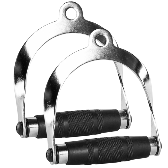 Ручка York Fitness для тяги з гумовою рукояткою, хром Киев