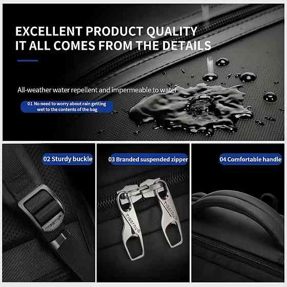 Рюкзак Tigernu T-B9600 15.6" Grey (T-B9600GR) Киев