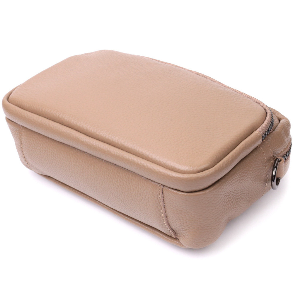 Женская сумка кросс-боди из натуральной кожи Vintage 22293 Бежевая Киев - изображение 5