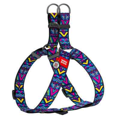 Шлей для собак WAUDOG Nylon с QR паспортом "Инди" пластиковый фастекс XL (324-0016) Винница