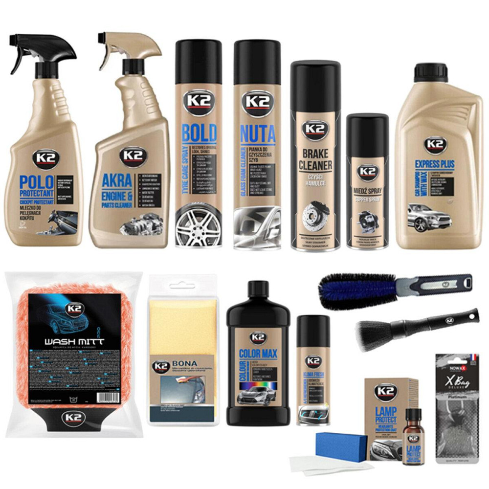 Универсальный набор для авто с профессиональной автохимией K2 (15 од.) Киев - изображение 1
