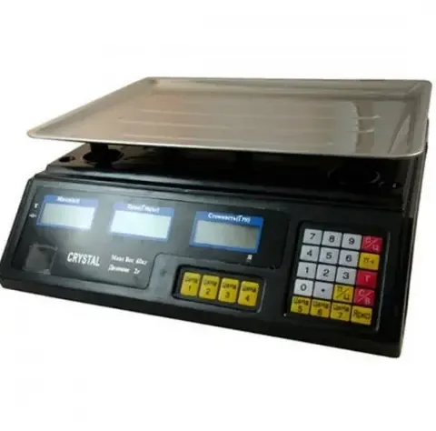 Торговые электровесы со счетчиком цены Crystal CR 50 kg 6v (2gm) Коломия - фото 1