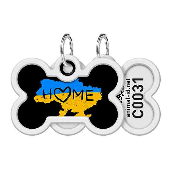 Адресник для собак и кошек металлический WAUDOG Smart ID с QR паспортом, рисунок 