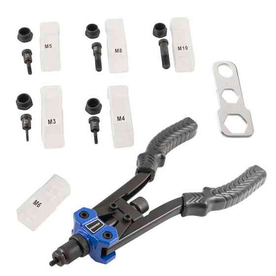 Заклепочник дворучний різьбовий посилений (L-320мм, різьбові адаптери - М3, М4, М5, М6, М8, М10) Одеса