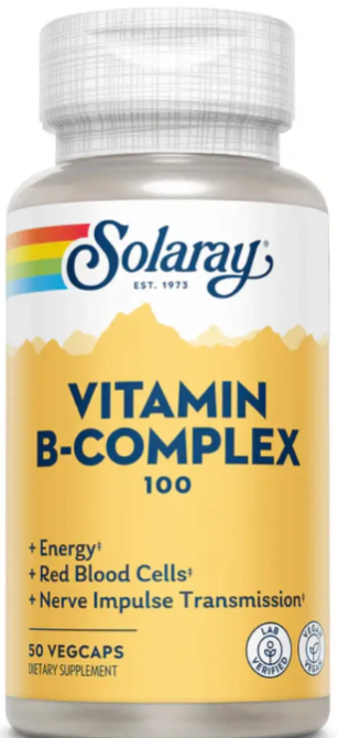 Комплекс витаминов группы В Solaray Vitamin B-Complex 100 50 раст капс Киев - изображение 3