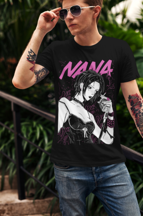 Футболка з аніме принтом Нана Осакі Блакк Стонес оверсайз (S/M/L) Чорний AnimeJ0579 Дніпро
