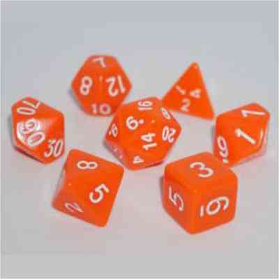 Набор кубиков для настольных игр Games 7 Days Opaque 7 Dice Set - Orange (7 шт.) (g7dopaq03) Винница