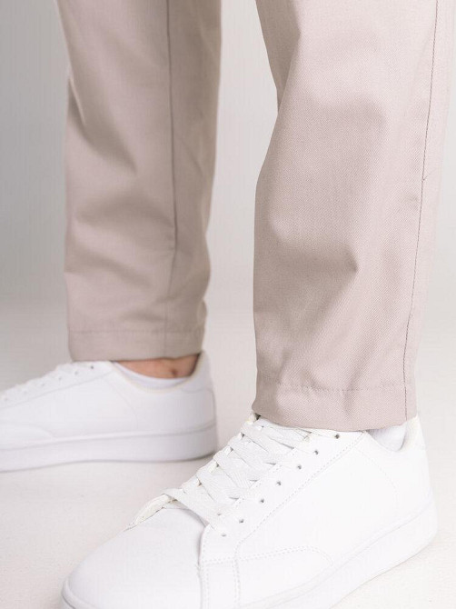 Мужские бежевые брюки демисезонные котоновые прямого кроя Pobedov Step Киев - изображение 6