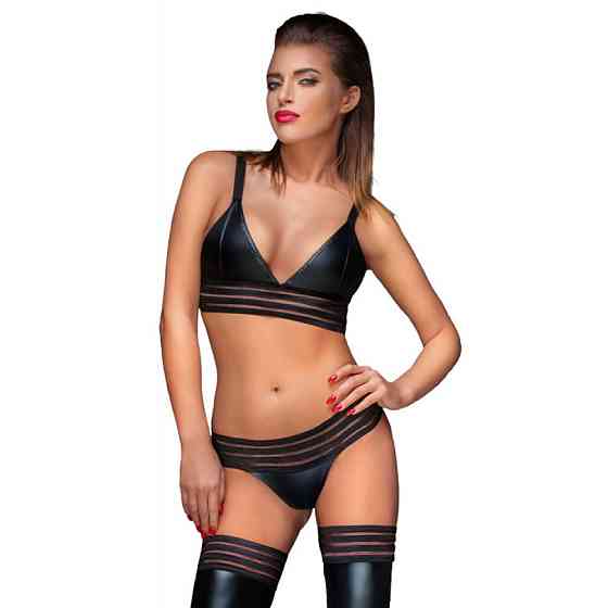 Бюстгалтер с полосками F157 Noir Handmade L Sex Aura Киев