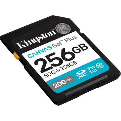 Карта памяти Kingston 256GB SDXC сlass 10 UHS-I U3 V30 Canvas Go Plus G4 (SDG4/256GB) Винница - изображение 2