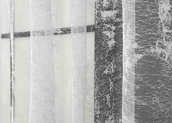Тюль жакард VR-Textil № 1860т Арка на кухню колір білий 400х150 см (53-0078) Київ